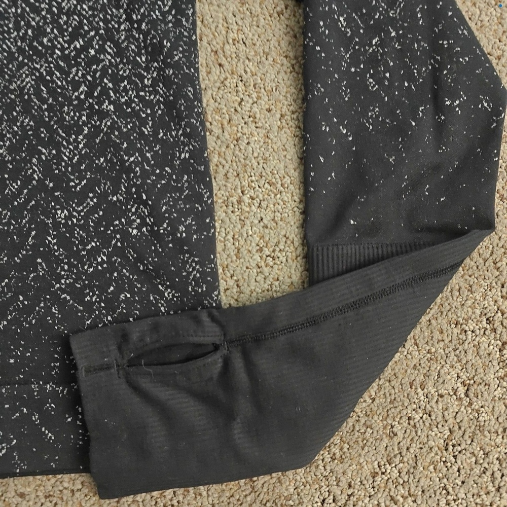 Women's Lululemon Rest Less Cropped 1/2 Zip | Black-Gray | Sz: 10 - Picture 6 of 11